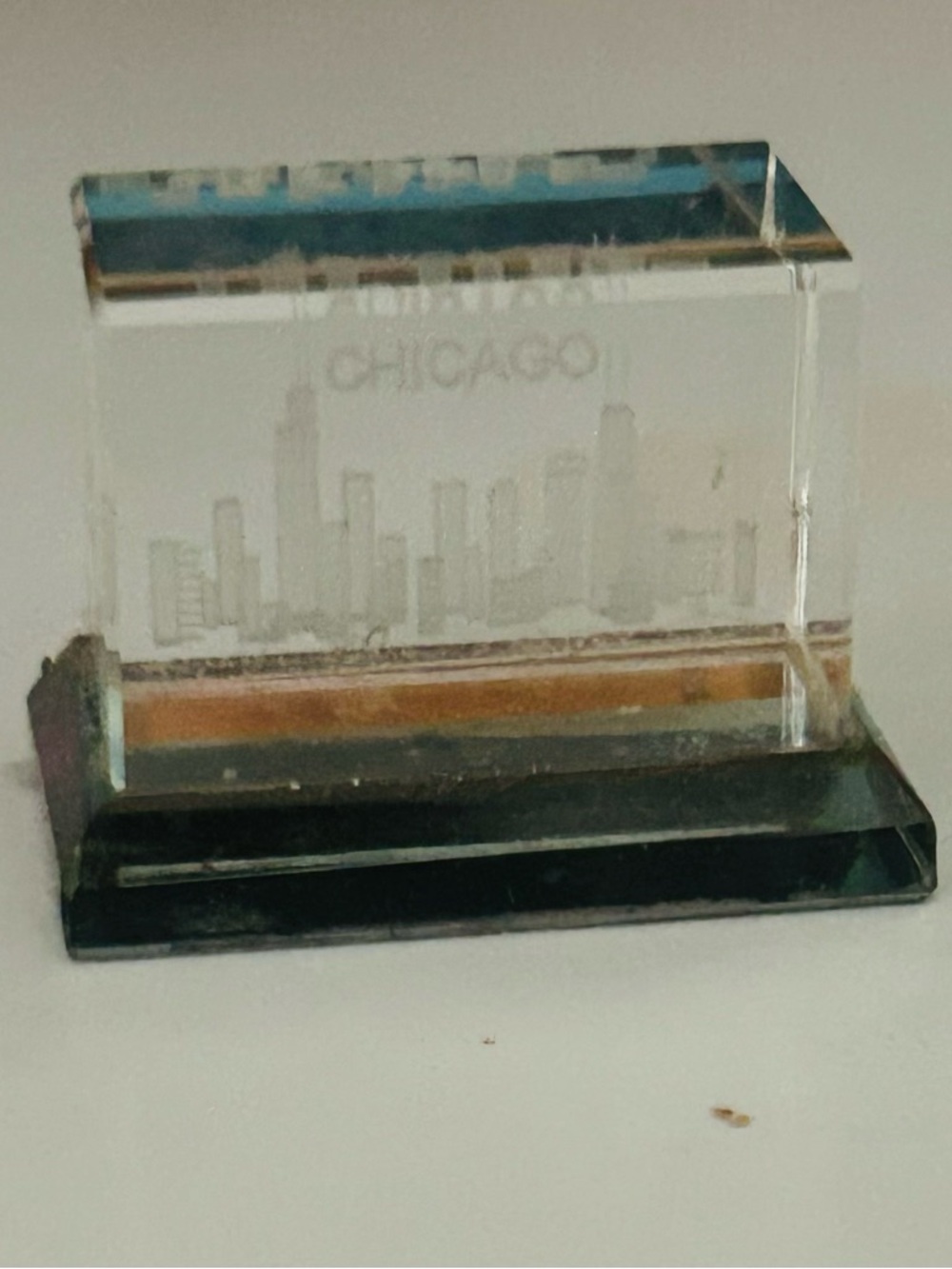 Chicago Glass Cityscape Desk Art